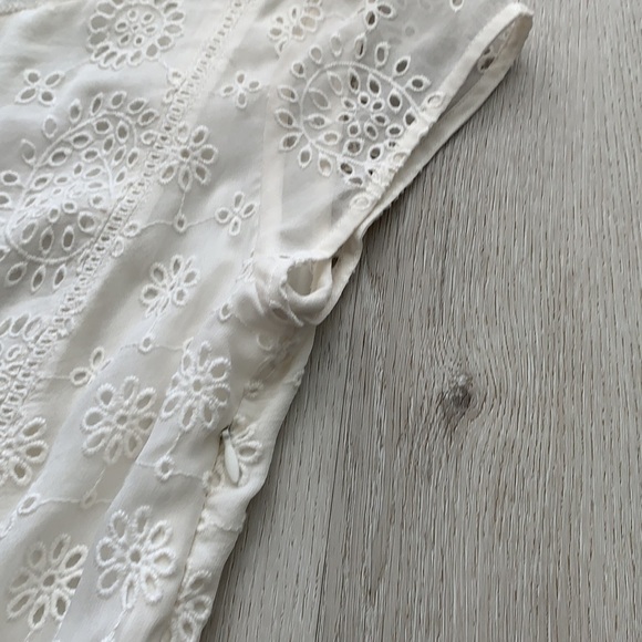 Joie Silk Altha Eyelet Porcelain Ruffle‎ Dress - Picture 13 of 16